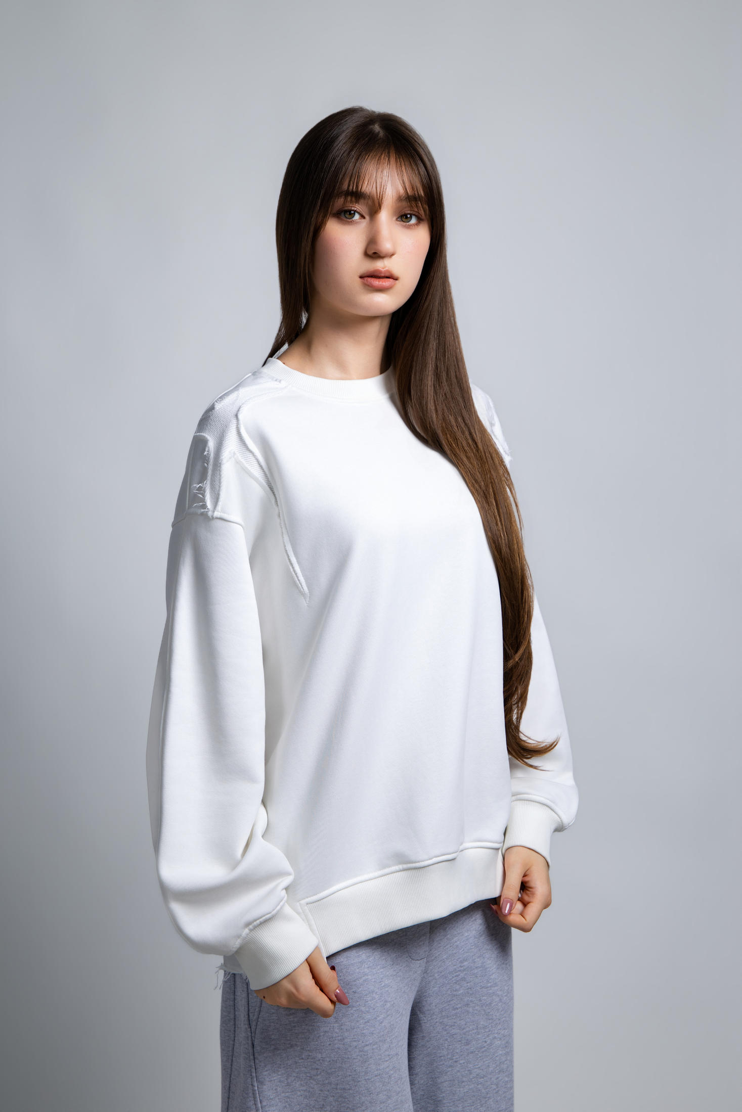 NAMEVI Свитшот с крестами, цвет Белый, вид 2