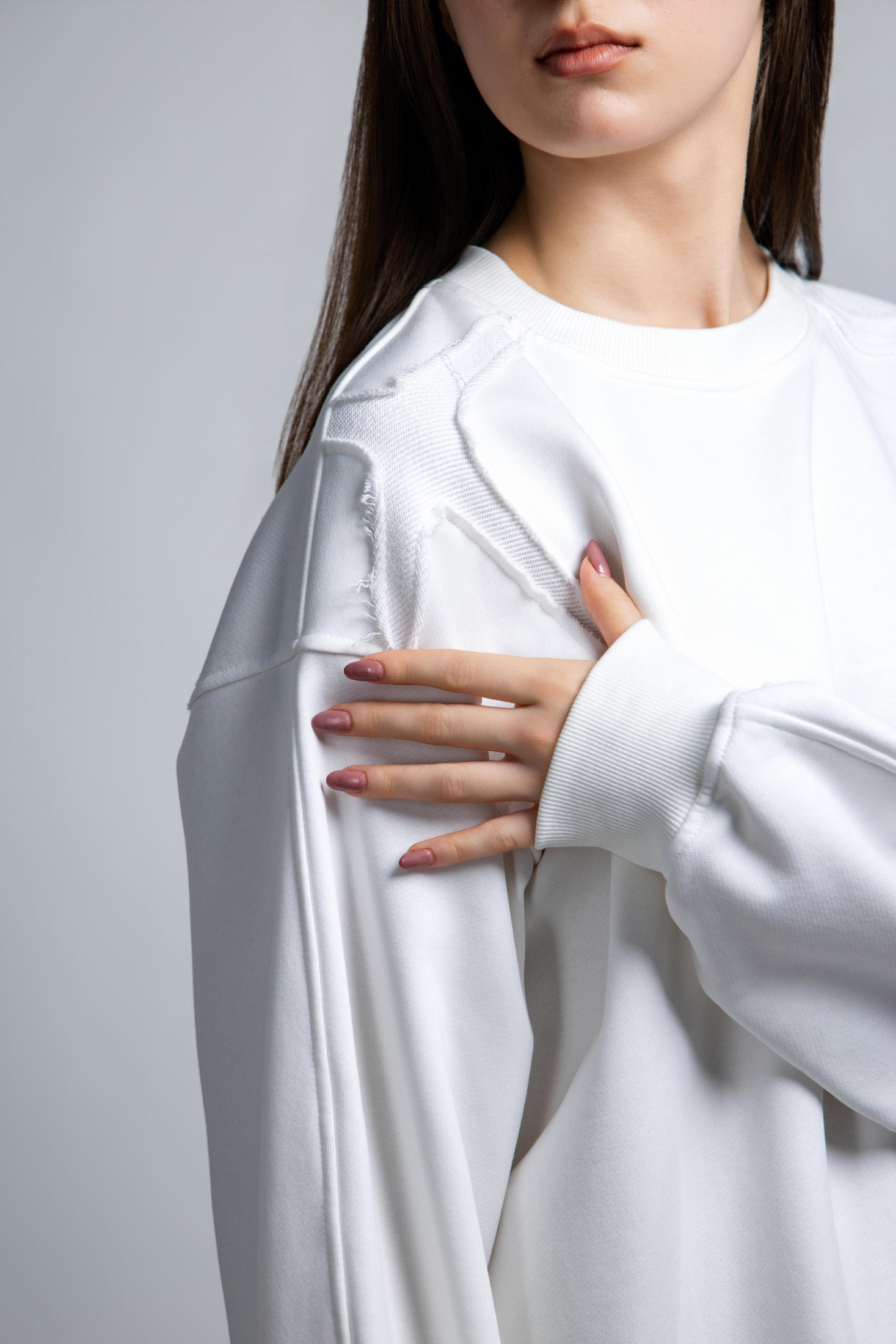 NAMEVI Свитшот с крестами, цвет Белый, вид 7